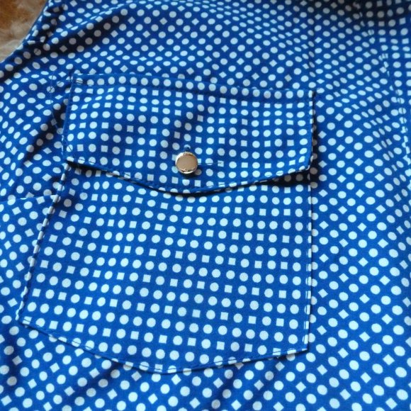 COPY - Notation's Polka Dot Button Down Collared Blouse szL - Picture 4 of 10